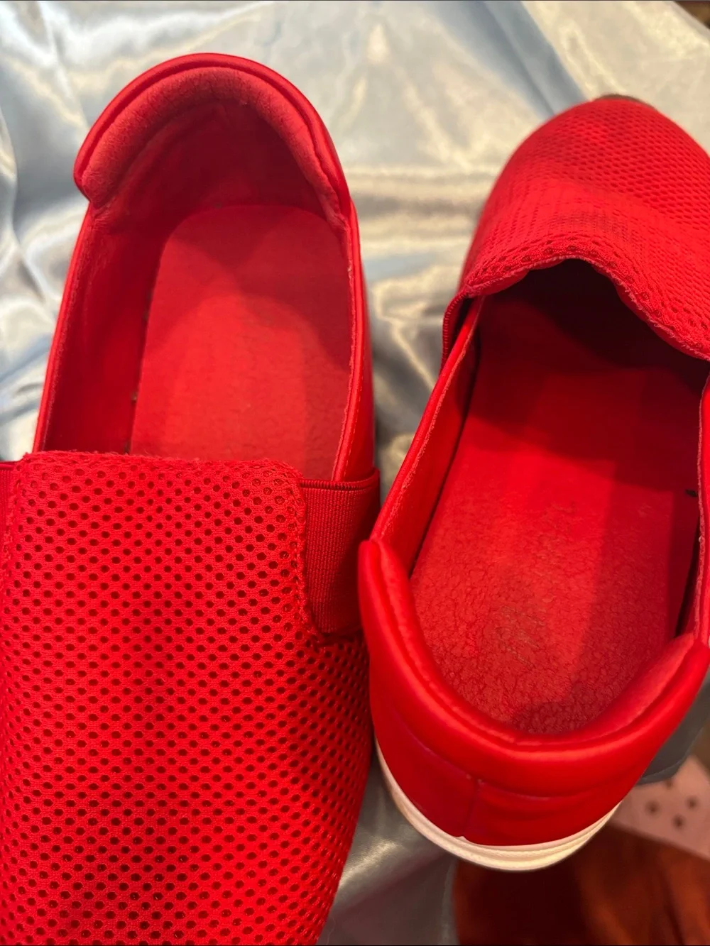 Michael Kors Red Slip-On Mesh & Leather Sneakers